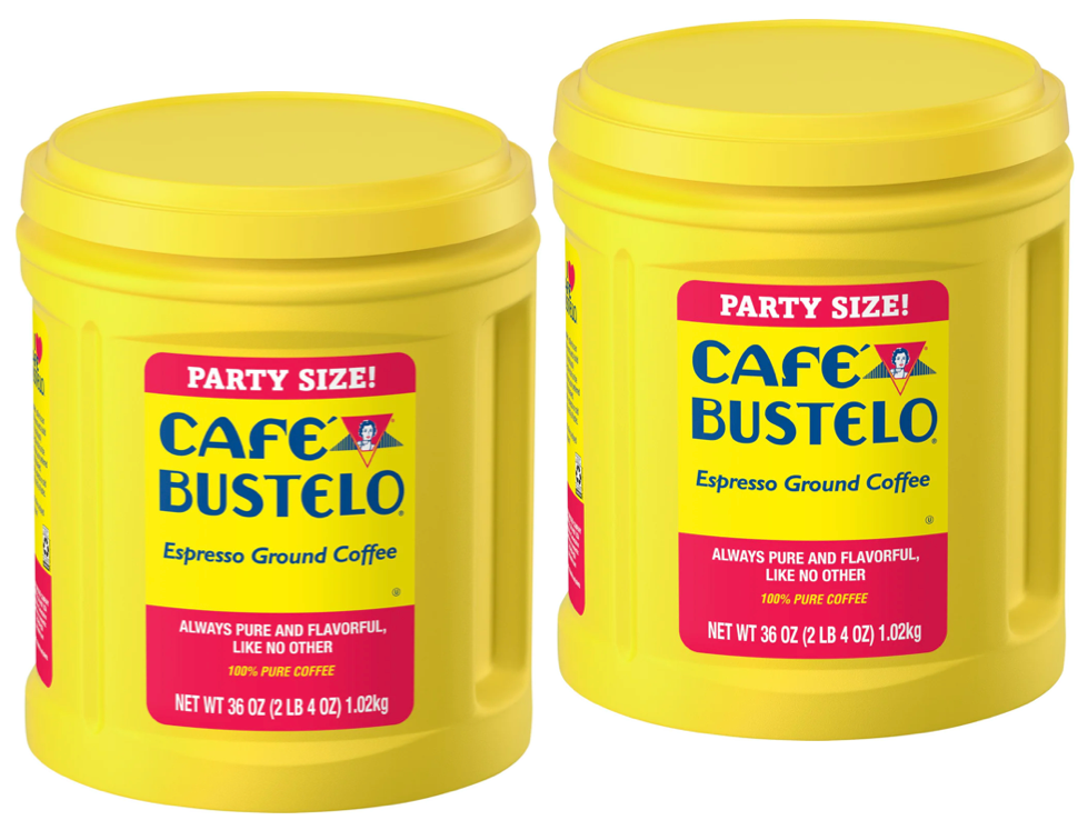 Cafe Bustelo Espresso Dark Roast, Ground Coffee Canister, 36 oz (2-Pack)